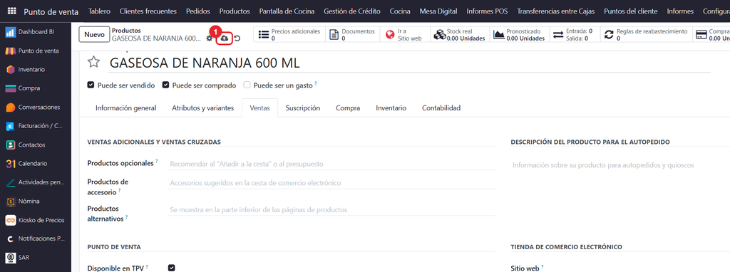 Paso 5 - Guardar - Cómo crear un producto nuevo