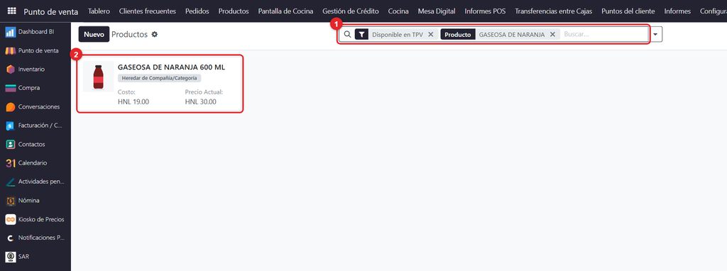 Paso 1 - Buscar el producto - Cómo actualizar la cantidad de un producto
