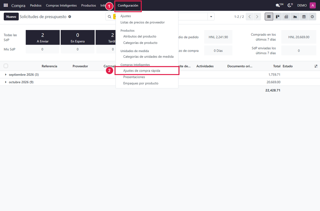 Paso 1 - Abra los ajustes - Cómo configurar los porcentajes de ganancia