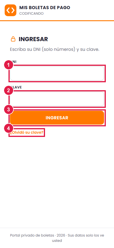 Paso 1 - Ingrese - Cómo ver y descargar mis boletas de pago