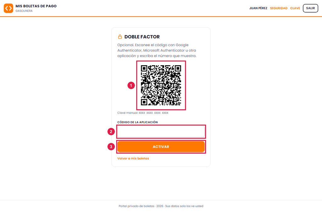 Paso 4 - Más seguridad (opcional) - Cómo ver y descargar mis boletas de pago