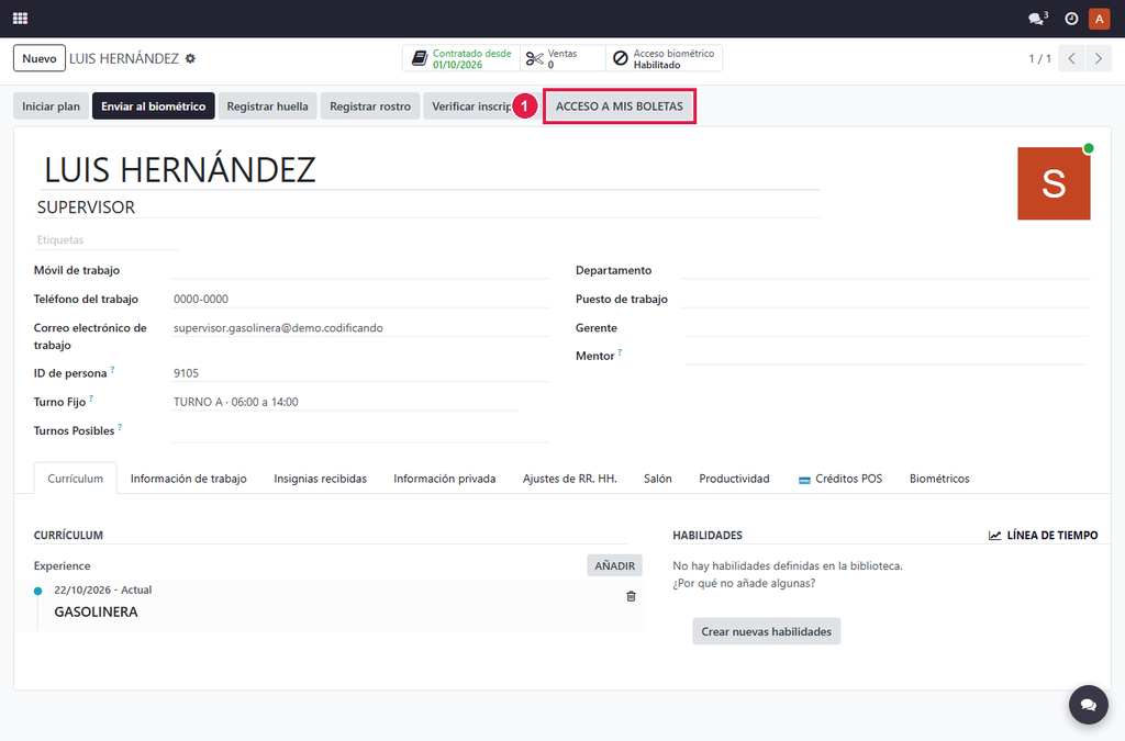 Paso 1 - Genere el acceso - Cómo dar acceso a MIS BOLETAS a un empleado