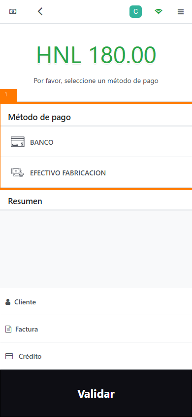 El código de autorización de crédito (si la empresa lo usa) (móvil)