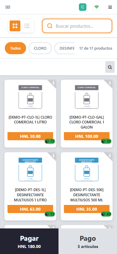 Modificar cantidades (móvil)