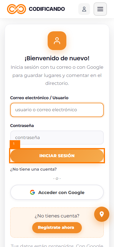 Cómo ingresar al sistema (móvil)