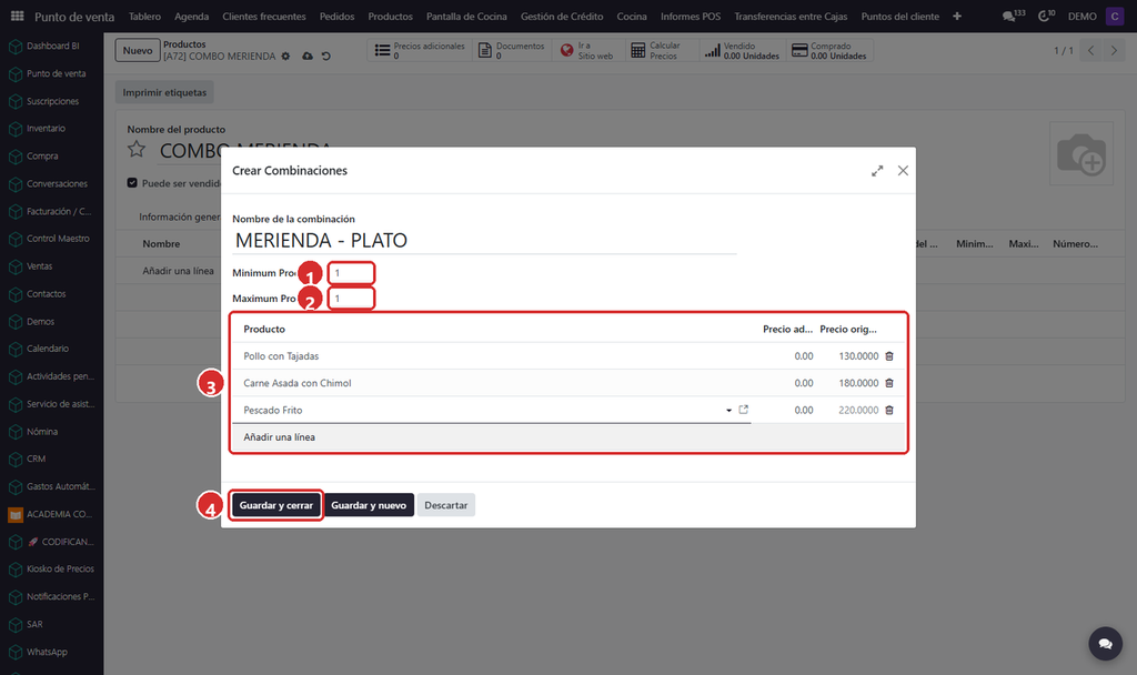 Paso 8 - Así queda el grupo lleno - Cómo convertir en combinación (combo) un producto que ya existe