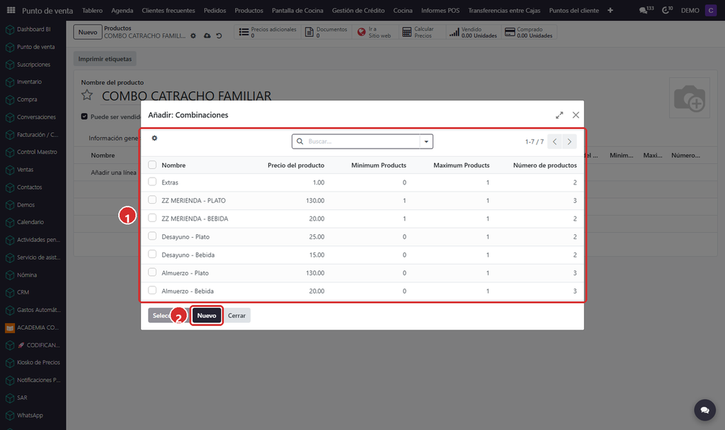 Paso 6 - Crear el grupo - Cómo crear desde cero un producto con combinación (combo)